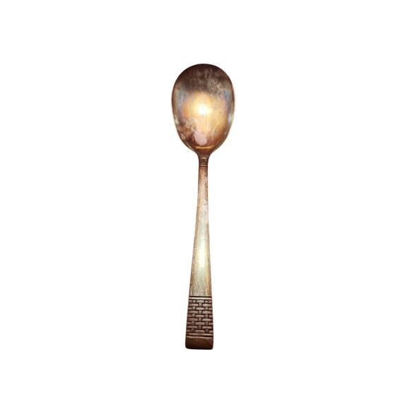 National Silver Co Calvalcade Sugar Spoon Silverplate 6" 1946 Vintage Art Deco - Picture 1 of 8